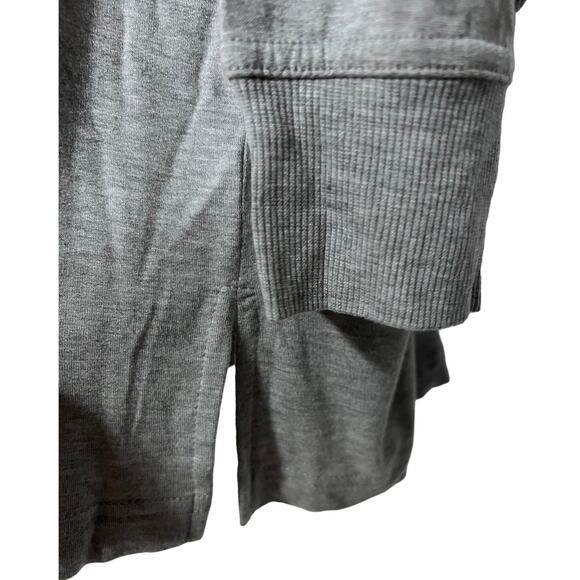 ALFANI WOMENS SMALL CASUAL LOUNGE SHRUG CARDI WRAP POCKETS HEATHER GRAY NEW! - Picture 8 of 11